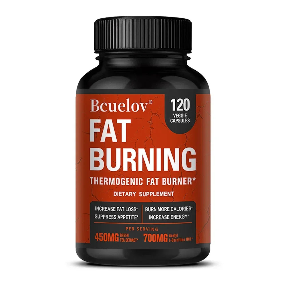 Acetyl-L-Carnitine Capsules | Green Tea & Caffeine Blend Dietary Supplement Qst 120 count-1 bottle