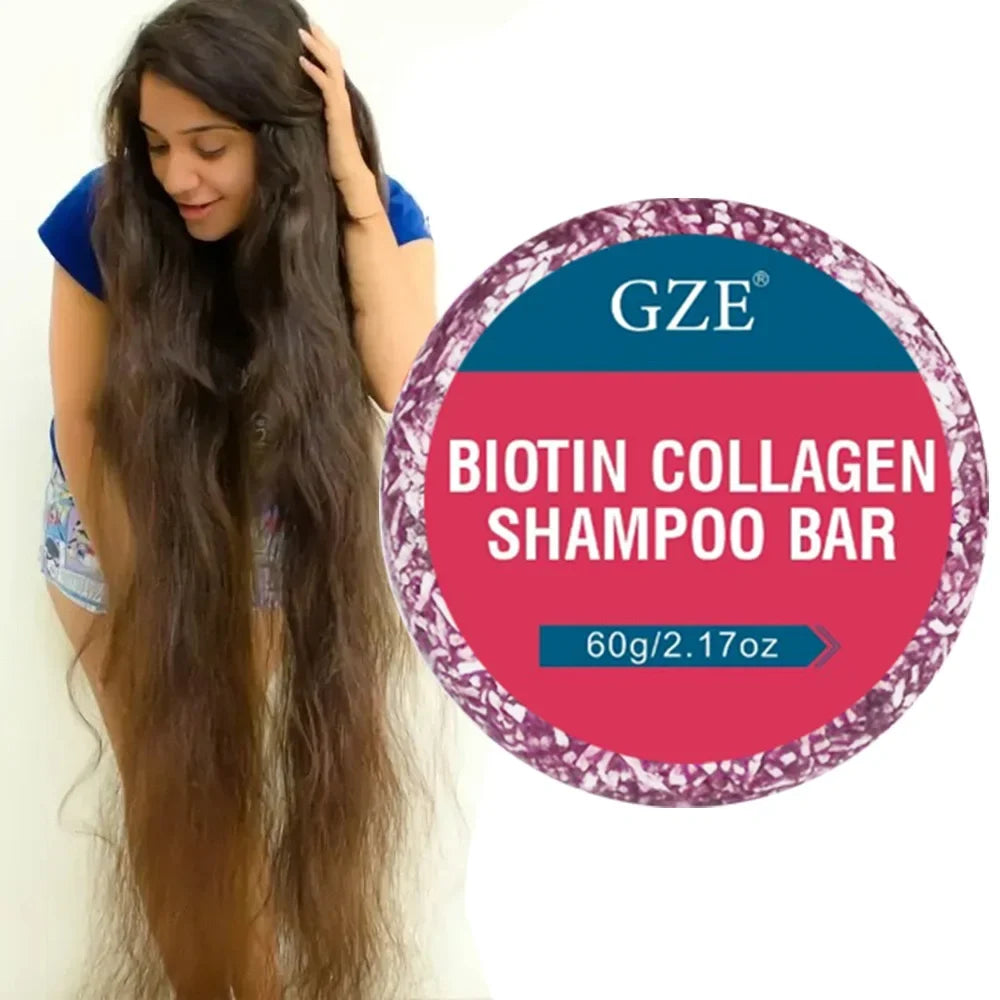 GZE Biotin Collagen Clarifying Shampoo Bar – Men & Women Clarifying Shampoo Bar Qme