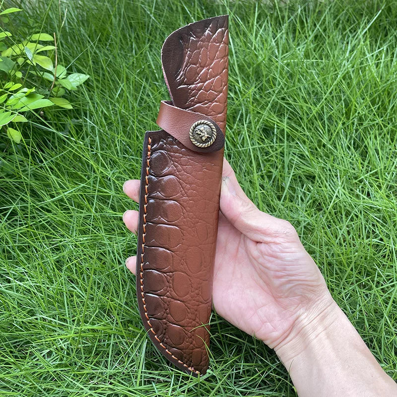 Genuine Cowhide Leather Knife Sheath – Universal Belt Carry Leather Knife Sheath Qst
