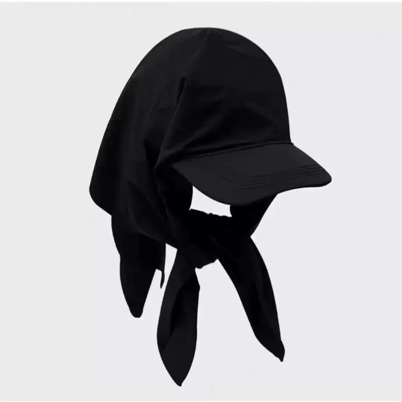 Unisex Bandana Visor Hat – UV Sun Protection Outdoor Cap Visor Sun Hat Qst Black