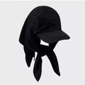 Unisex Bandana Visor Hat – UV Sun Protection Outdoor Cap Visor Sun Hat Qst Black