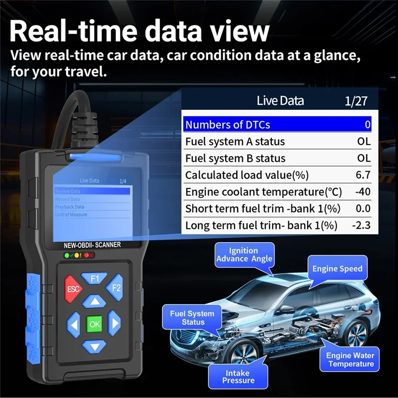 T300 OBD2 Scanner – Automotive Diagnostic Tool Mode 6 & 8 OBD2 Diagnostic Scanner Qme