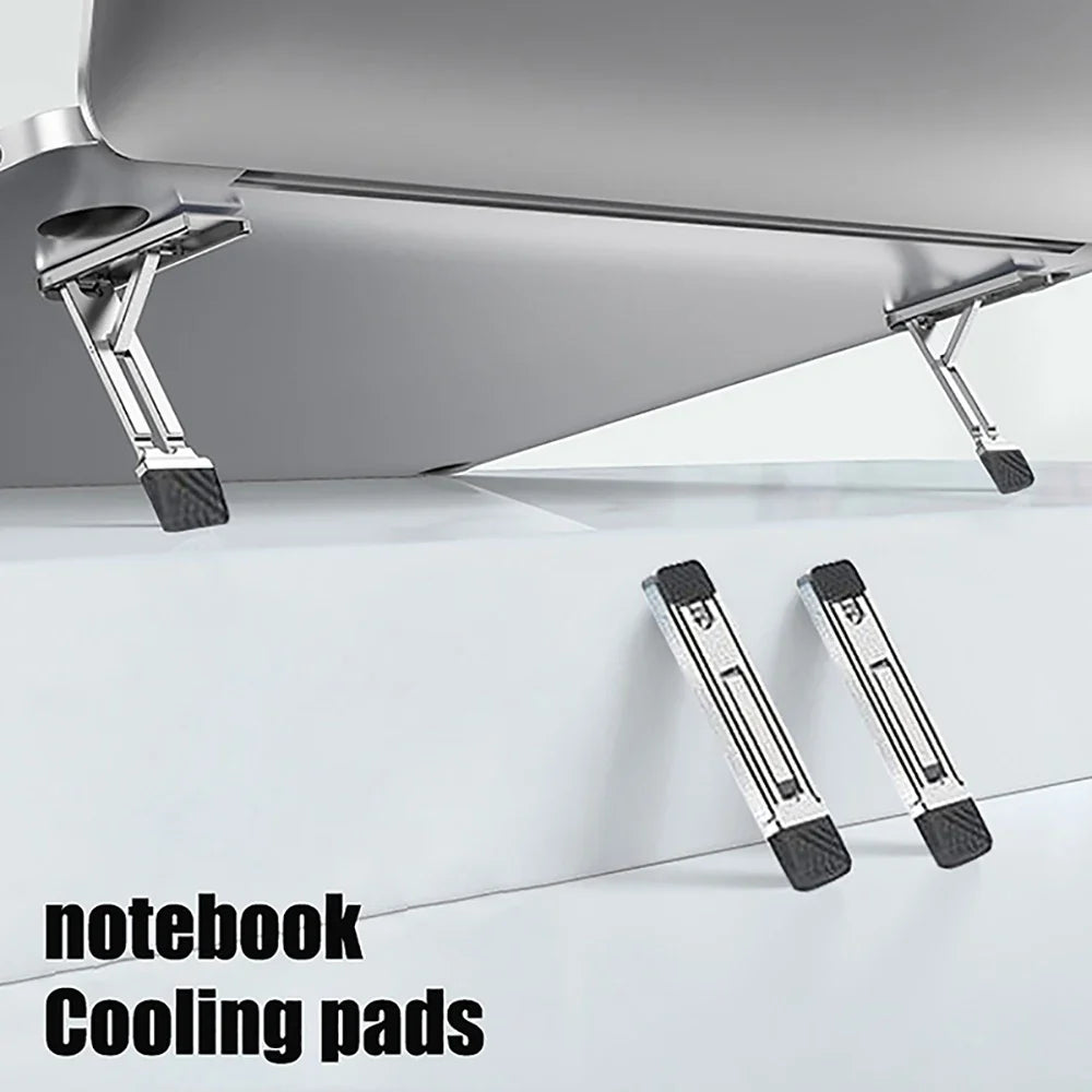 Portable Adjustable Aluminum Laptop Stand – Foldable Notebook Holder Laptop Stand Qme