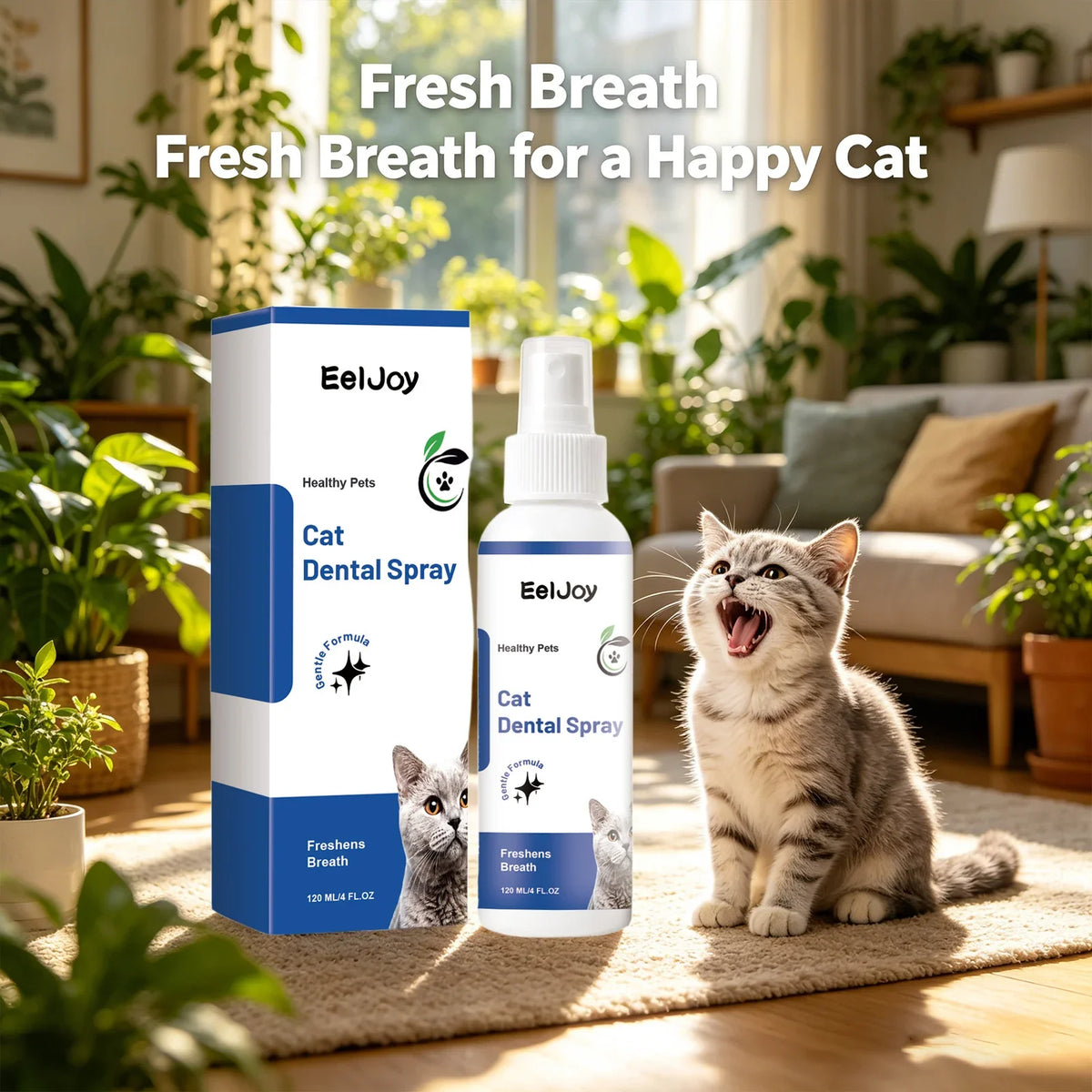 Pet Dental Spray – Plaque & Tartar Control, Fresh Breath | 120ml Pet Dental Spray Qme
