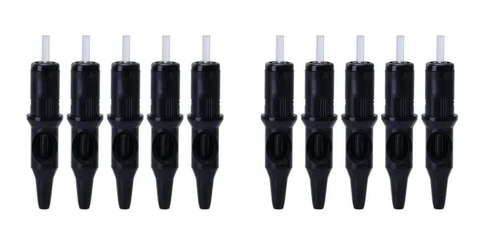 Tattoo Cartridge Needle Drawing Pen – Multi-Color Ballpoint Drawing Art Pen Qme 10 Black