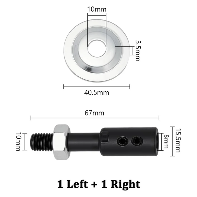 Steel Motor Arbor Polisher Adapter Spindle 2-Pack | Bench Grinder Grinder Adapter Spindle Qme