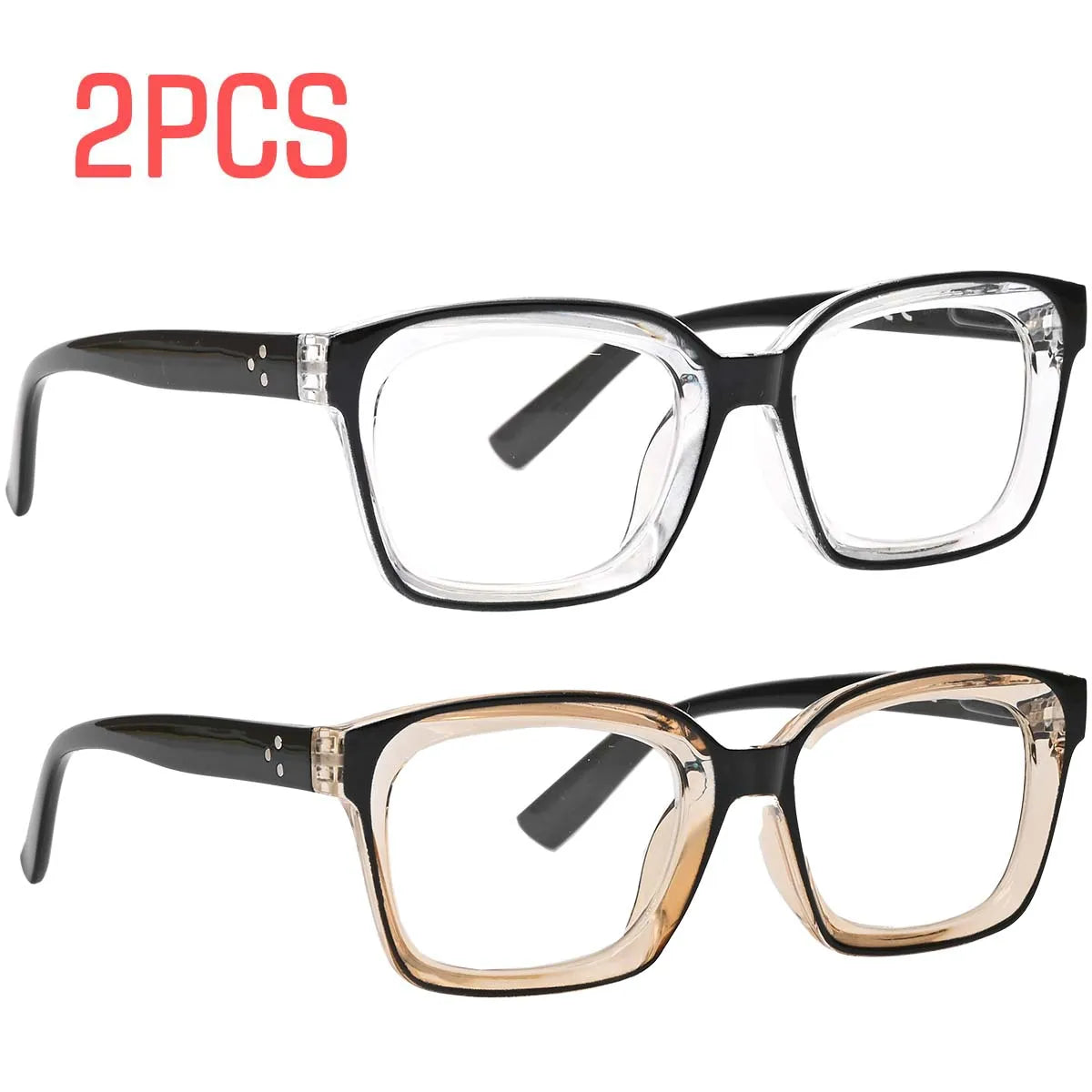 VOPHA Autofocus Reading Glasses – HD Clear Lenses, Unisex 1-4 Pack Reading Glasses Qst 2pc-L29N