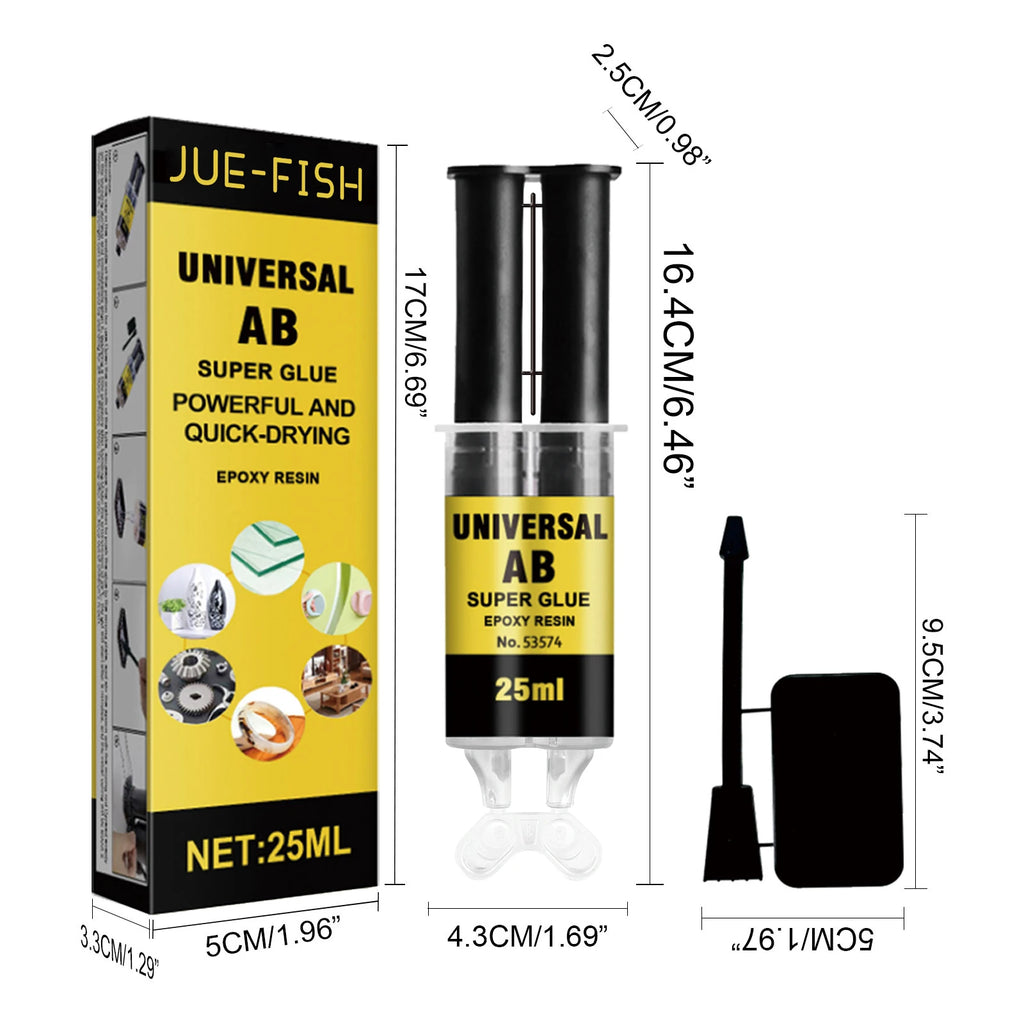 25ml AB Epoxy Resin Adhesive – Waterproof High-Temp Bond Glue Epoxy Adhesive Qst
