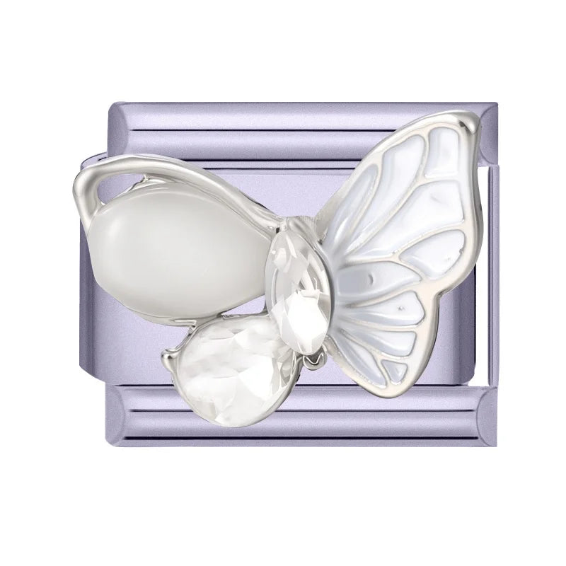 Zircon Butterfly Moon Stars Bow Italian Charm Links – Purple Italian Charm Links Qme Style 17