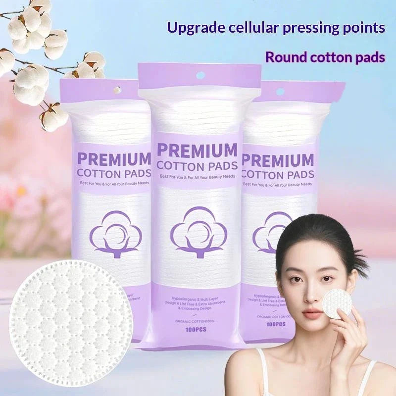 Soft Pearl Embossed Makeup Removal Cotton Pads 300–600 Ct Makeup Removal Pads Qme