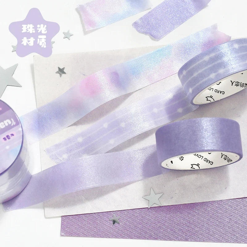 Cartoon Die-Cut Masking Tape for Scrapbooking & Journaling Decorative Craft Tape Qme