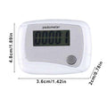 Clip-On Pedometer Step Counter for Walking, Running & Hiking Clip-On Pedometer Qme White