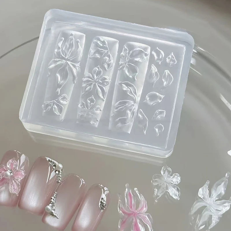 3D Silicone Nail Art Mold – Lily, Starfish & Sea Shell Designs Nail Art Mold Qst