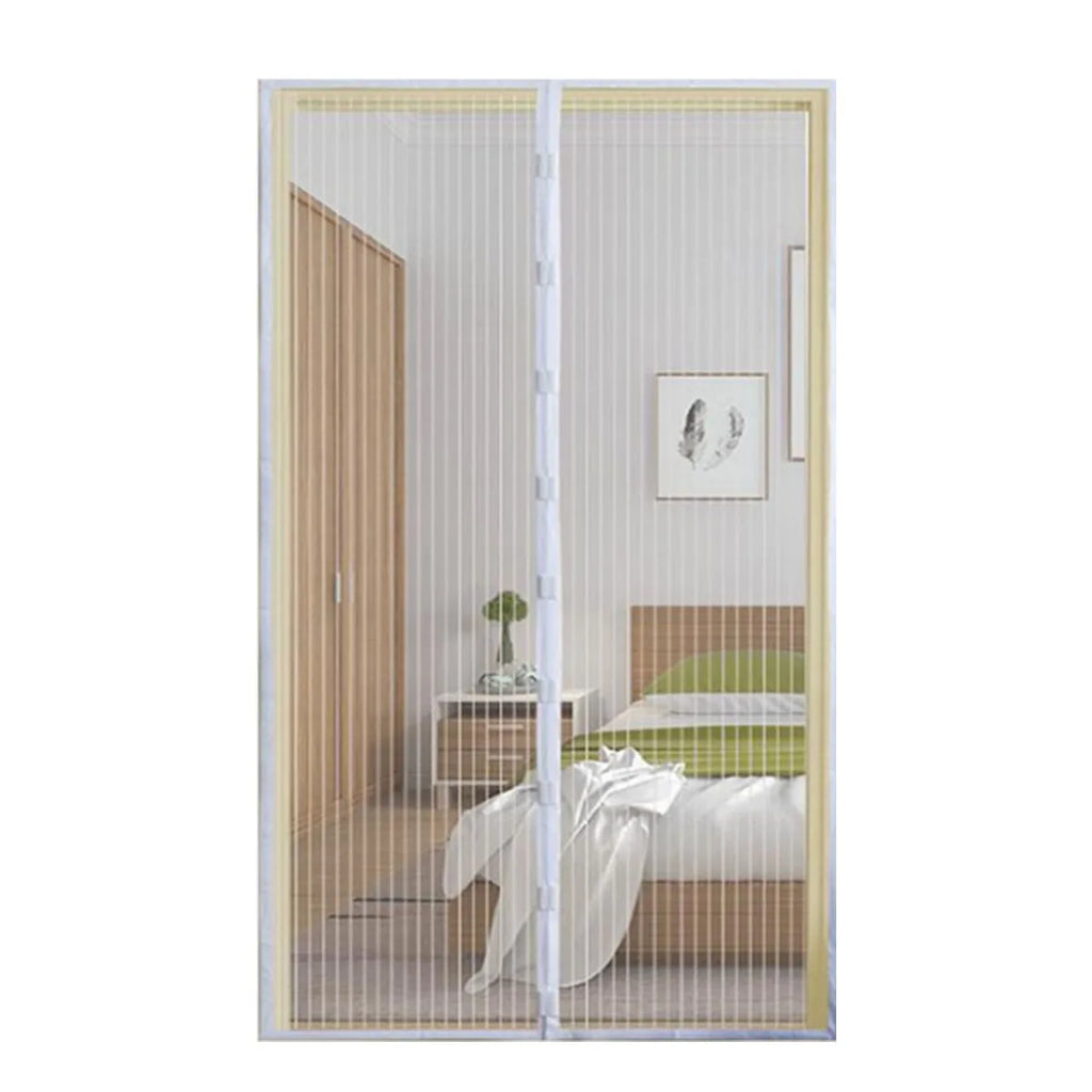 Magnetic Self-Closing Screen Door Mesh Curtain – 2 Panel Magnetic Screen Curtain Qme