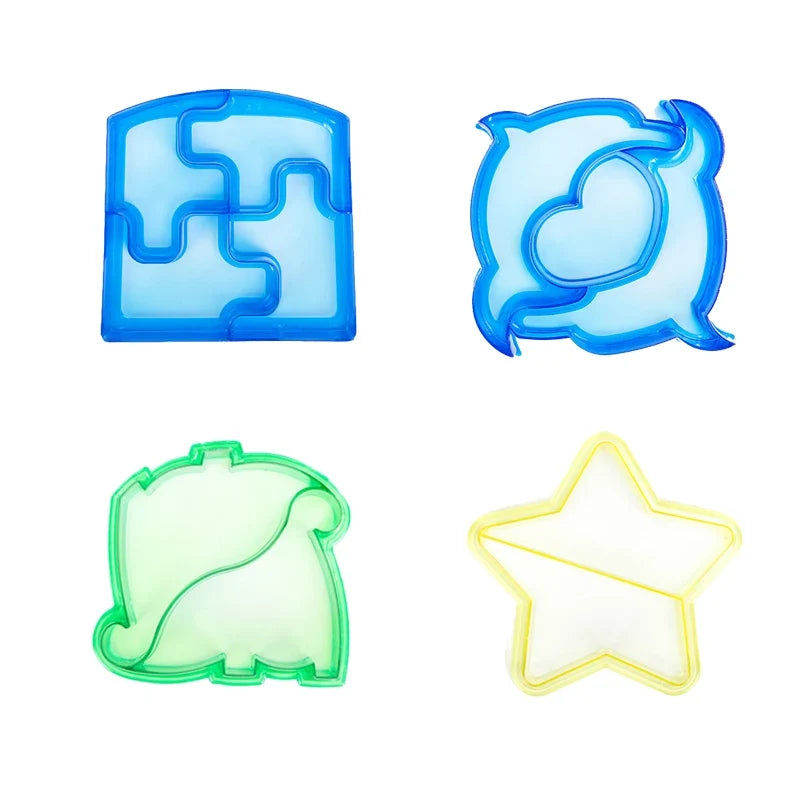 Dinosaur Sandwich Cutter Mold for Kids – Bread & Biscuit Shaper Sandwich Cutter Mold Qme 4PCS