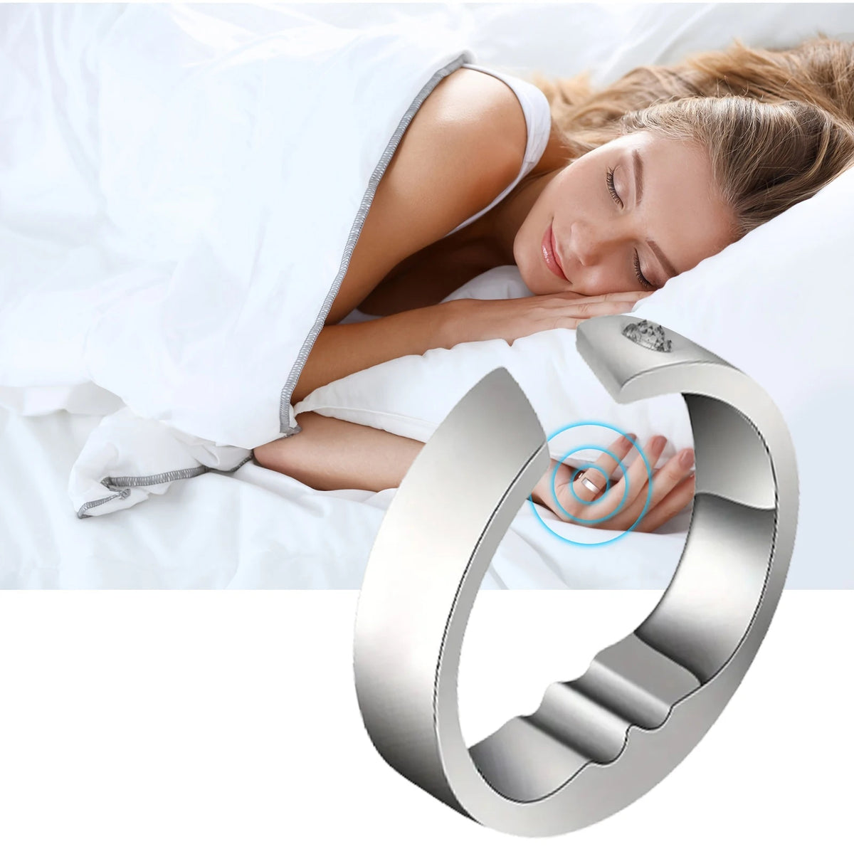 Magnetic Acupressure Sleep Ring – Anti-Snore Finger Aid Acupressure Sleep Ring Qst