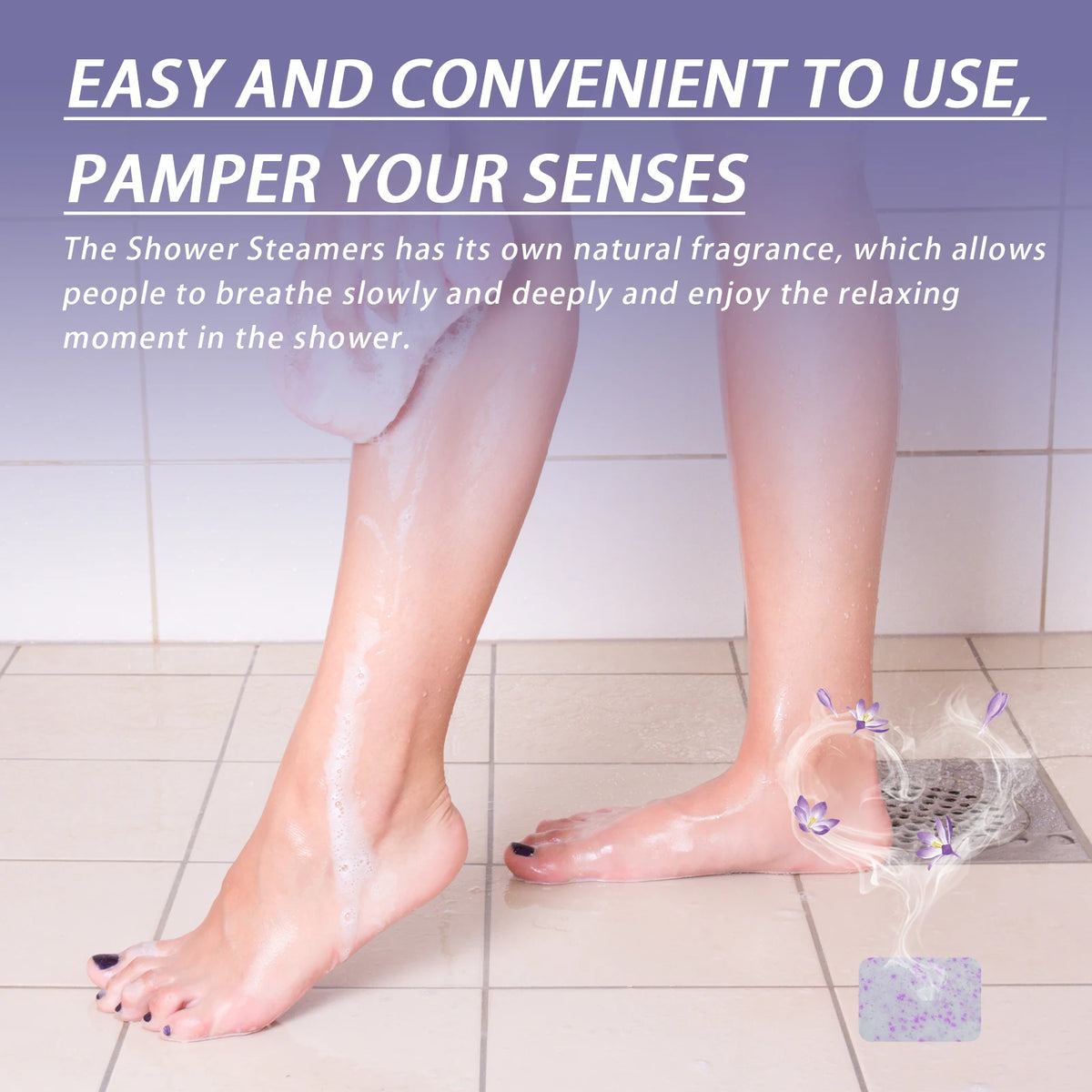 Lavender Aromatherapy Shower Steamers Set – Spa Fizzies Kit Shower Steamers Set Qst