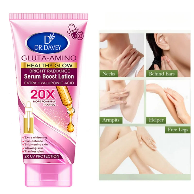 DR.DAVEY Gluta Amino Body Lotion 300ml – Deep Moisturizing Body Lotion Qst