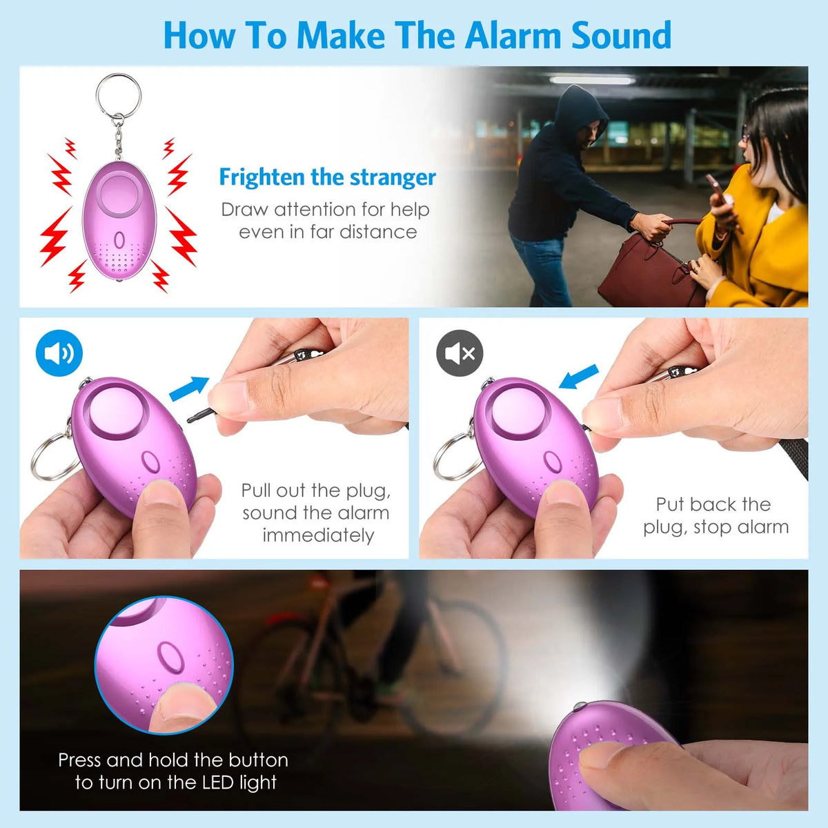Women's Safety Keychain Full Set – Portable Security Kit | Qme Personal Security Keychain Qme