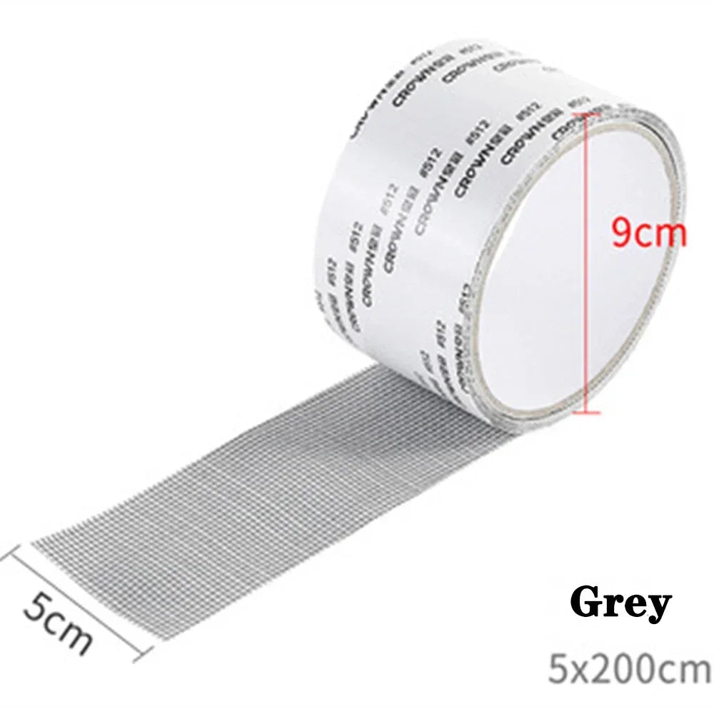 Waterproof Window Screen Repair Tape – Self-Adhesive Mesh Patch Screen Repair Tape Qme GRAY