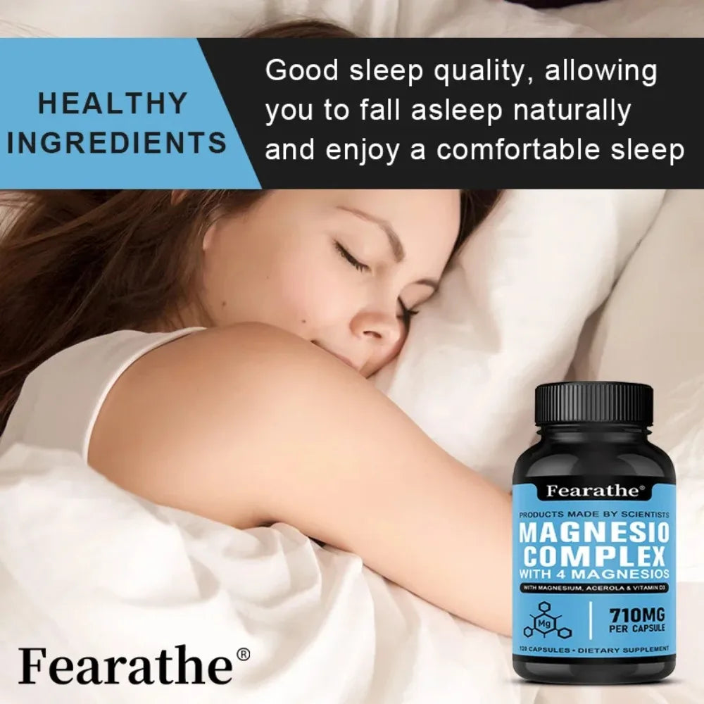 Magnesium Complex Supplement – Sleep, Muscle & Bone Support Mineral Supplement Qst