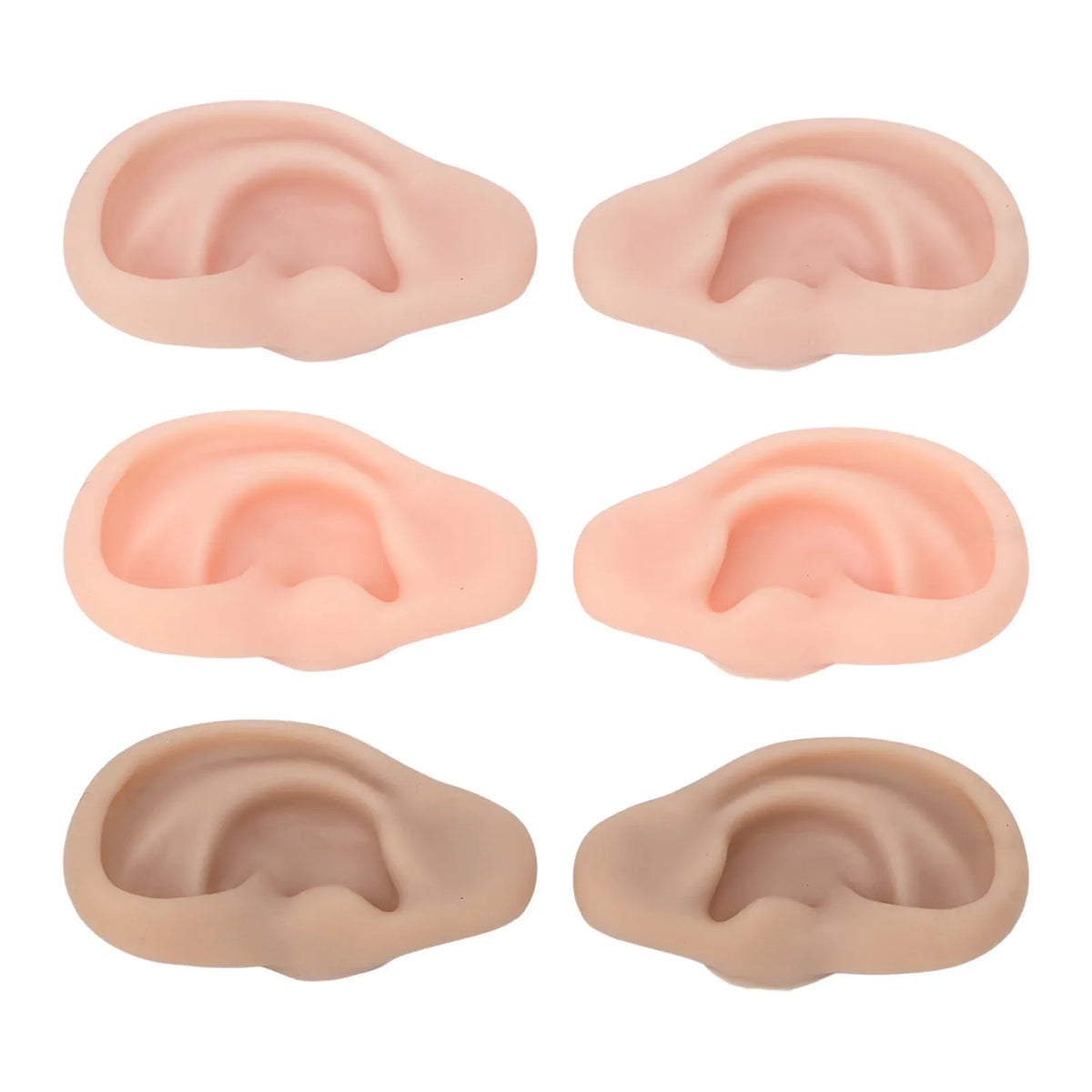 Silicone Ear Model for Earrings Display & Piercing Practice Ear Display Model Qme