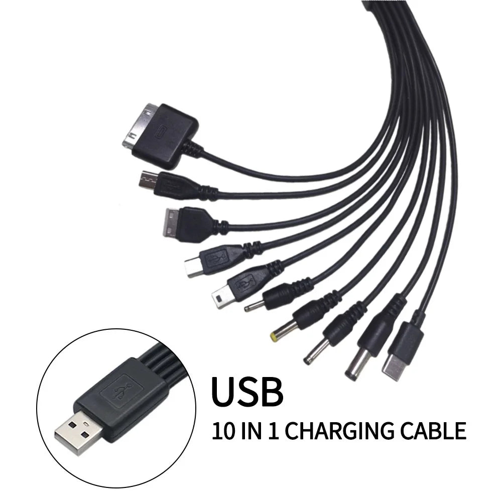 10-in-1 Multi-Function USB Charging Cable – Universal Multi-Head USB Charging Cable Qme