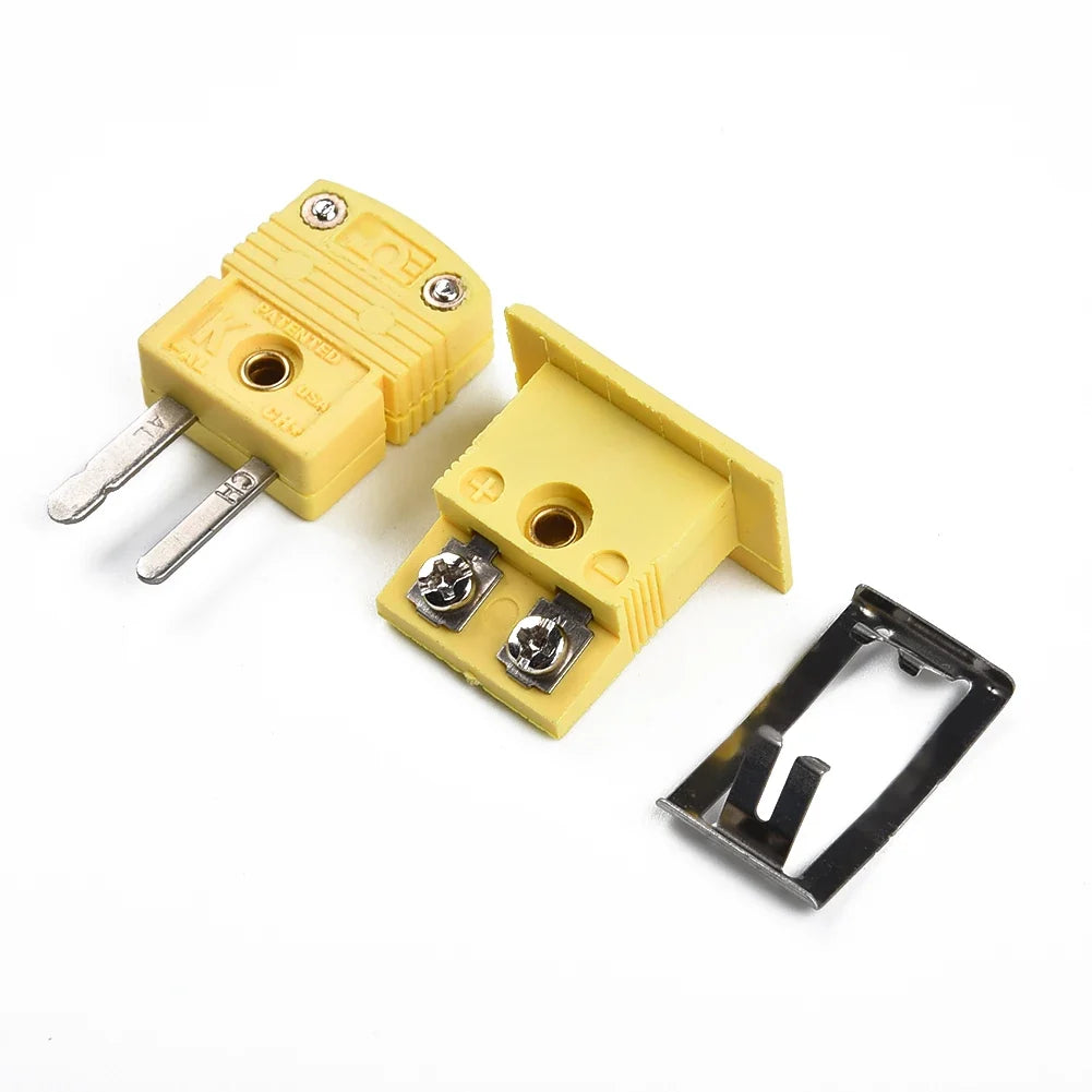 K-Type Thermocouple Mini Socket Plug Adaptor – Yellow Nylon Thermocouple Connector Qme