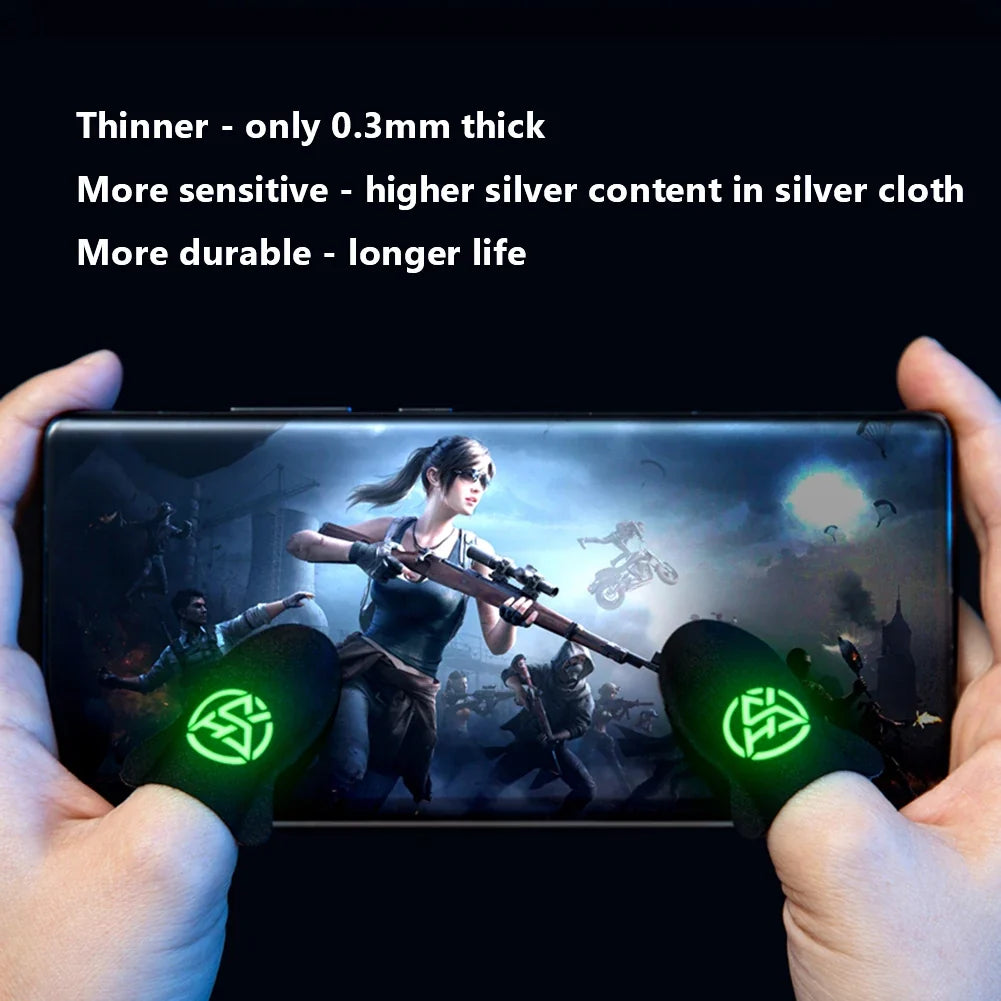 Luminous Finger Thumb Sleeve Gloves – Breathable & Sweat-Proof Gaming Finger Sleeves Qme