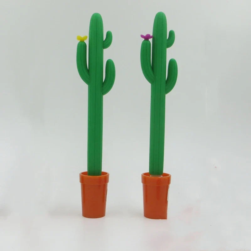 Cactus Shaped Gel Pen 0.5mm Blue Ink – Fun Desk Accessory Novelty Gel Pen Qme