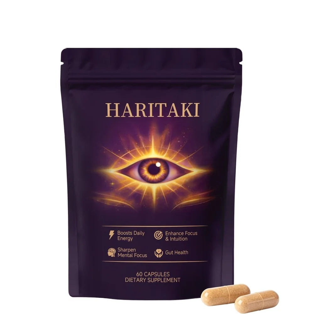 Haritaki Fruit Powder Capsules 60ct – Terminalia Chebula Herbal Supplement Qst 1 bottle 60 pieces