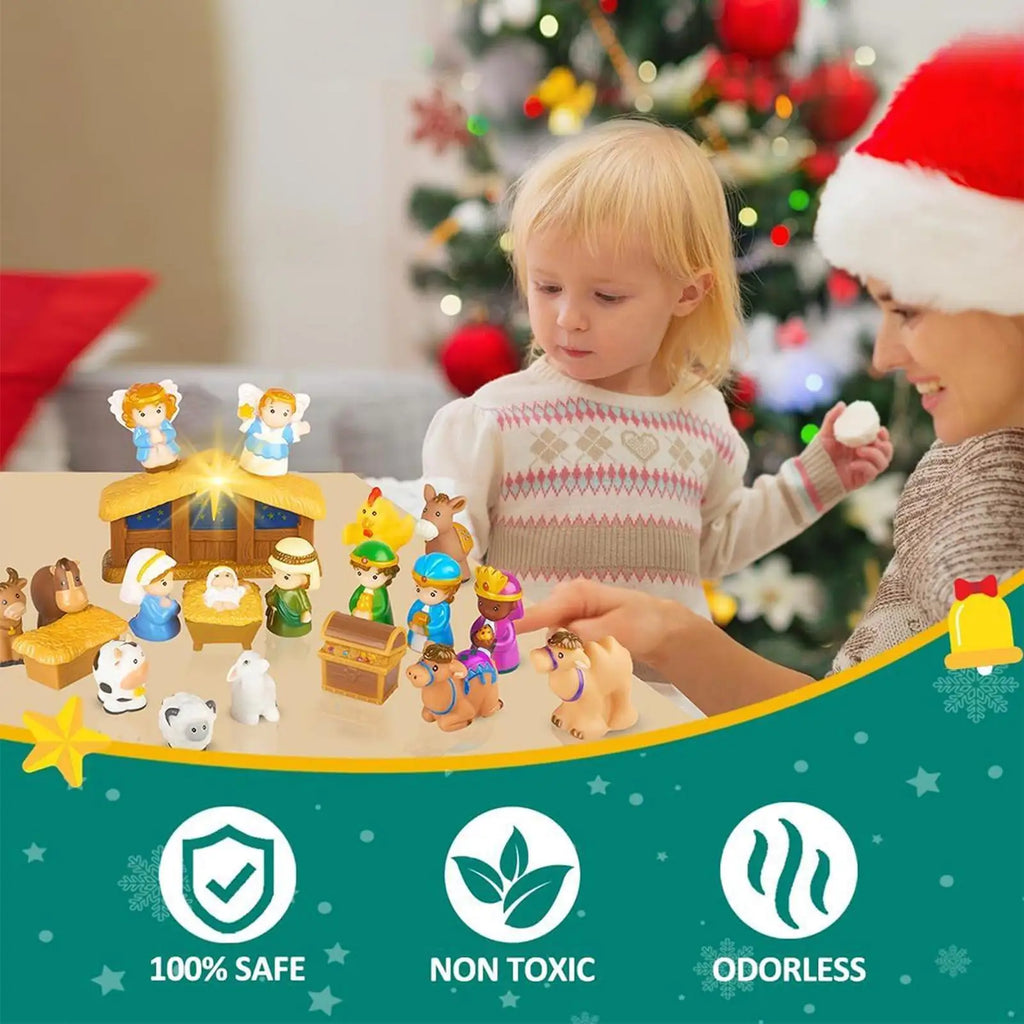 25-Day Christmas Nativity Countdown Calendar for Kids Nativity Advent Calendar Qme