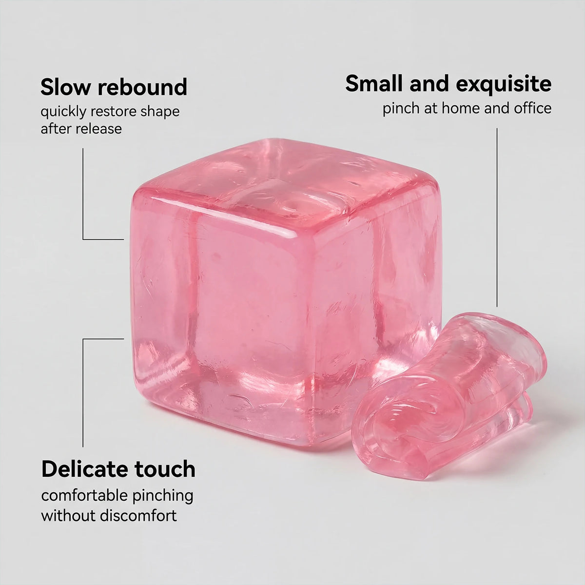 Mini Ice Cube Squishy Fidget Toy – Slow Rise Sensory Squeeze Squishy Fidget Toy Qst