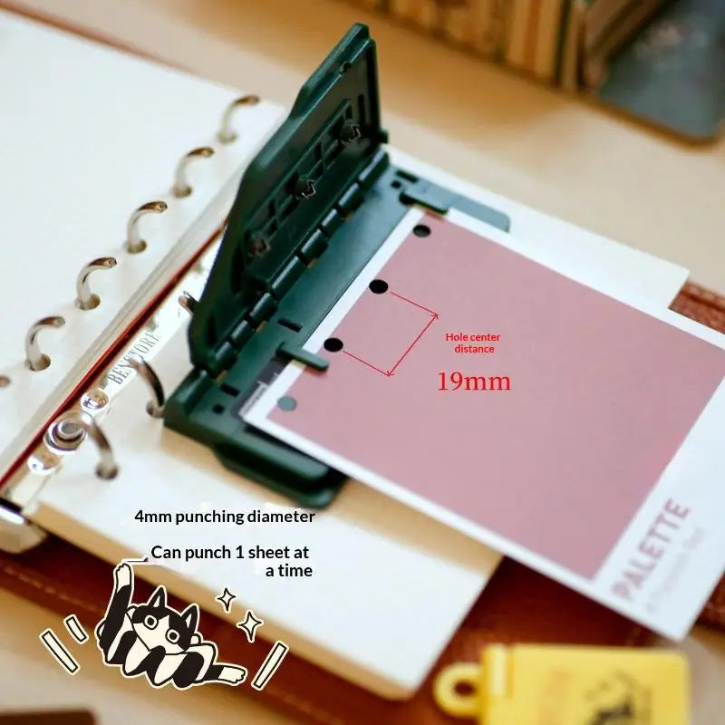 M5 Portable 3-Hole Punch for Loose Leaf Notebooks & Binders Portable Hole Punch Qme