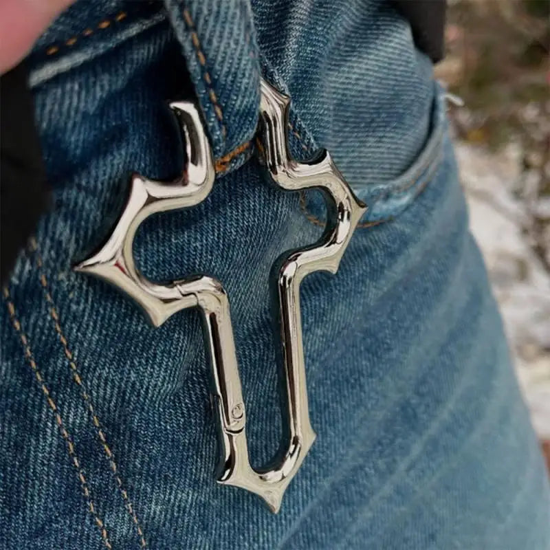 Zinc Alloy Cross Carabiner Keychain Bag Charm – 16 Colors Carabiner Keychain Charm Qme