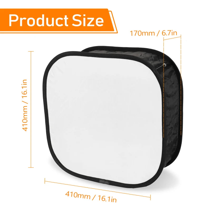 410mm Portable Foldable Flash Softbox Diffuser for Speedlite Flash Softbox Diffuser Qst