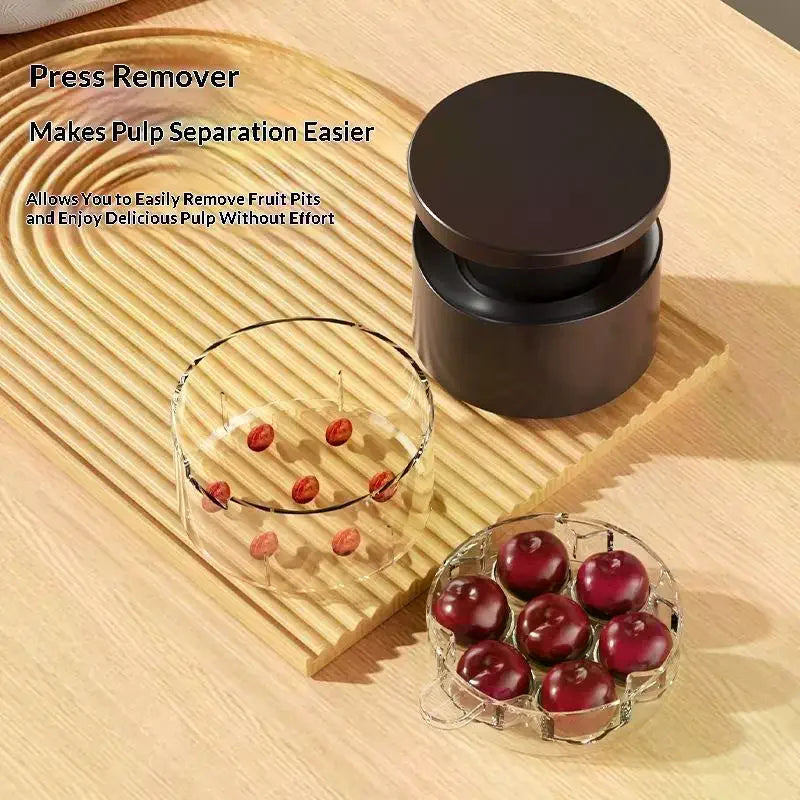7-Hole Cherry Pitter Tool | Food-Grade BPA-Free, Non-Slip Cherry Pitter Tool Qme
