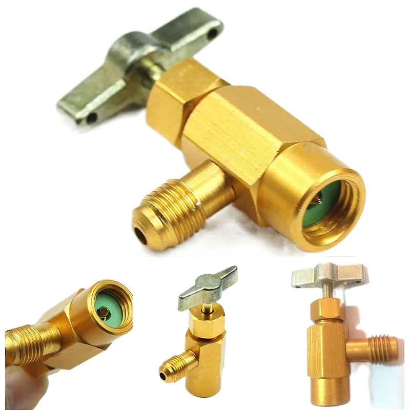 R-134a Refrigerant Can Tap Adapter | 1/4" SAE Brass Valve Refrigerant Can Tap Qme Default Title