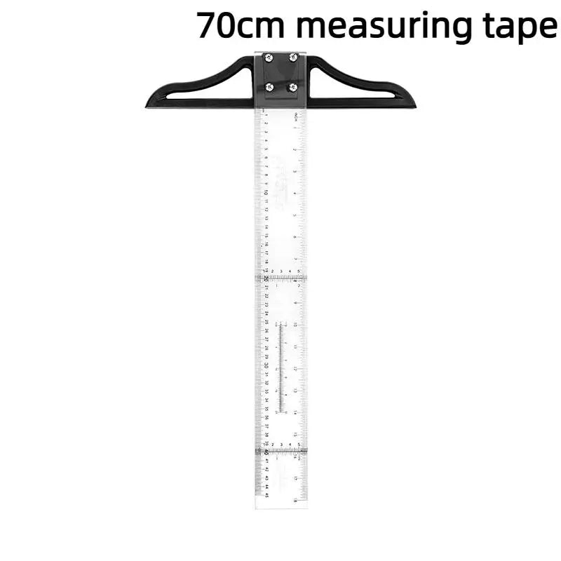 T-Square Drafting Ruler – Clear Plastic, Removable Head 45/60/70cm Drafting T-Square Ruler Qme C Black