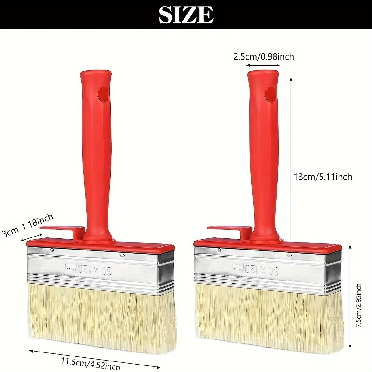 Large Paint Brush – Smooth Even Coverage for Walls, Doors & Wood Paint Brush Qme