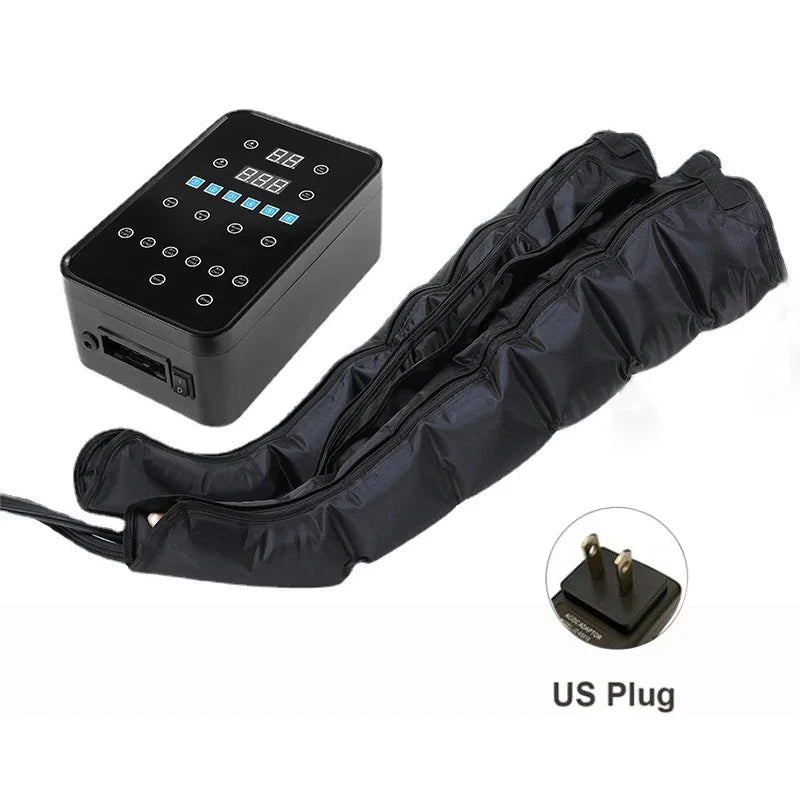 6-Chamber Air Compression Recovery Boots – Leg Massage System Air Compression Massager Qst US Plug