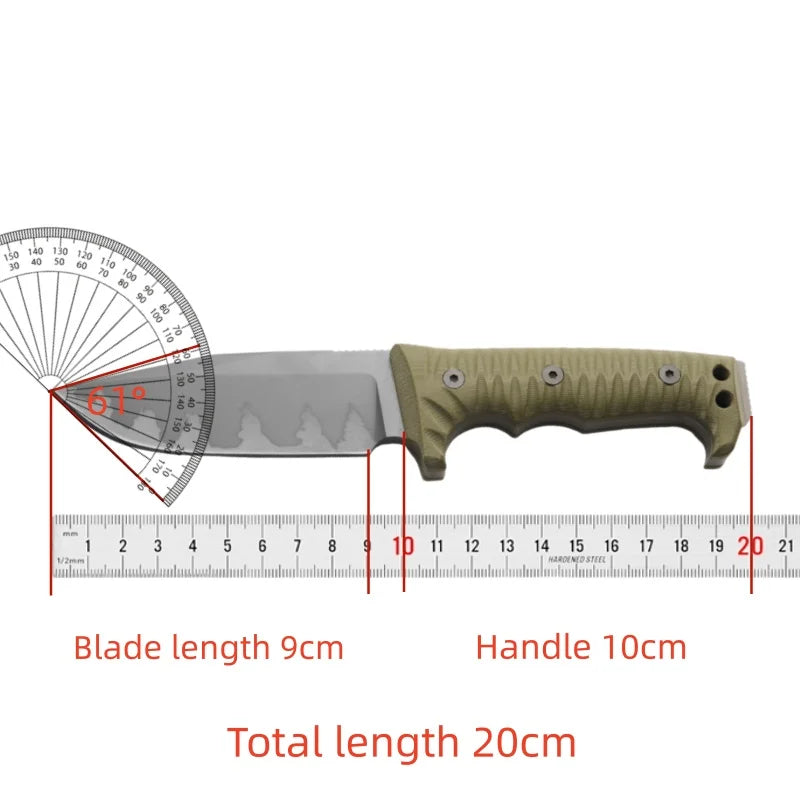Outdoor Fixed Blade Camping Knife – Steel Multi-Use Portable Outdoor Fixed Blade Knife Qst