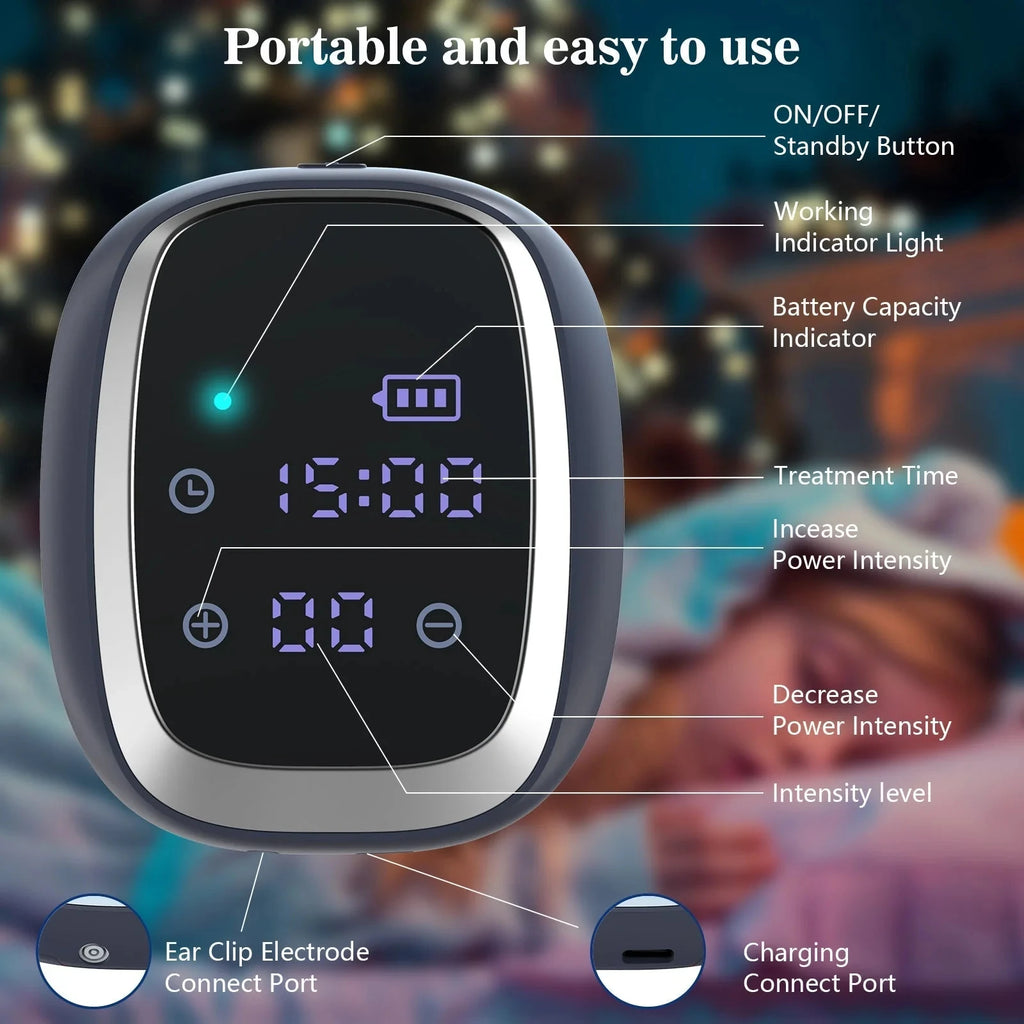 35-Level CES Microcurrent Sleep Aid Device – Portable EMS Relaxation Sleep Aid Device Qst
