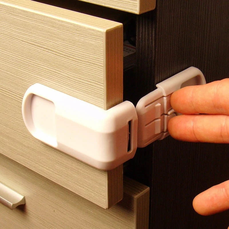 Baby Safety Drawer & Cabinet Locks – Double Snap Child Guard Baby Cabinet Lock Qme