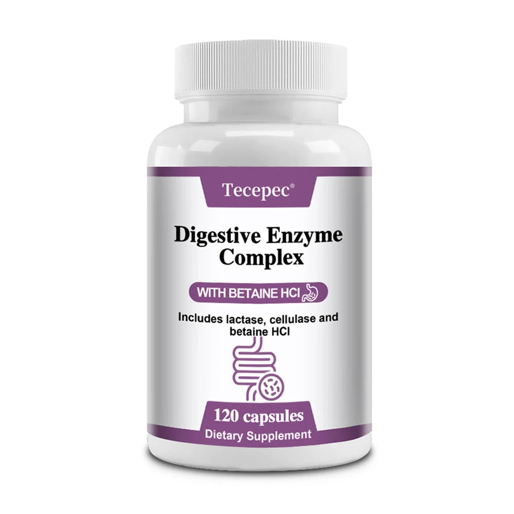 Tecepec Digestive Enzyme Capsules – 120 Count | Gut Support Digestive Supplement Qst 120 count-1 bottle
