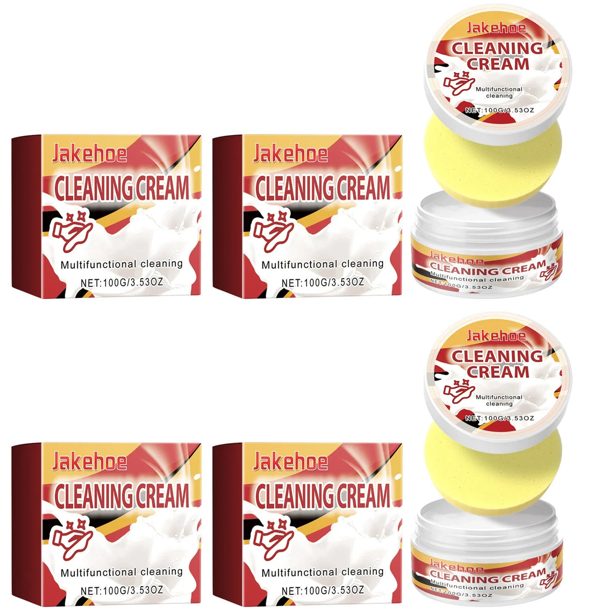 Multi-Functional Decontamination Cream – Removes Oil & Stains Household Cleaning Cream Qme 4 x 100g Boxed