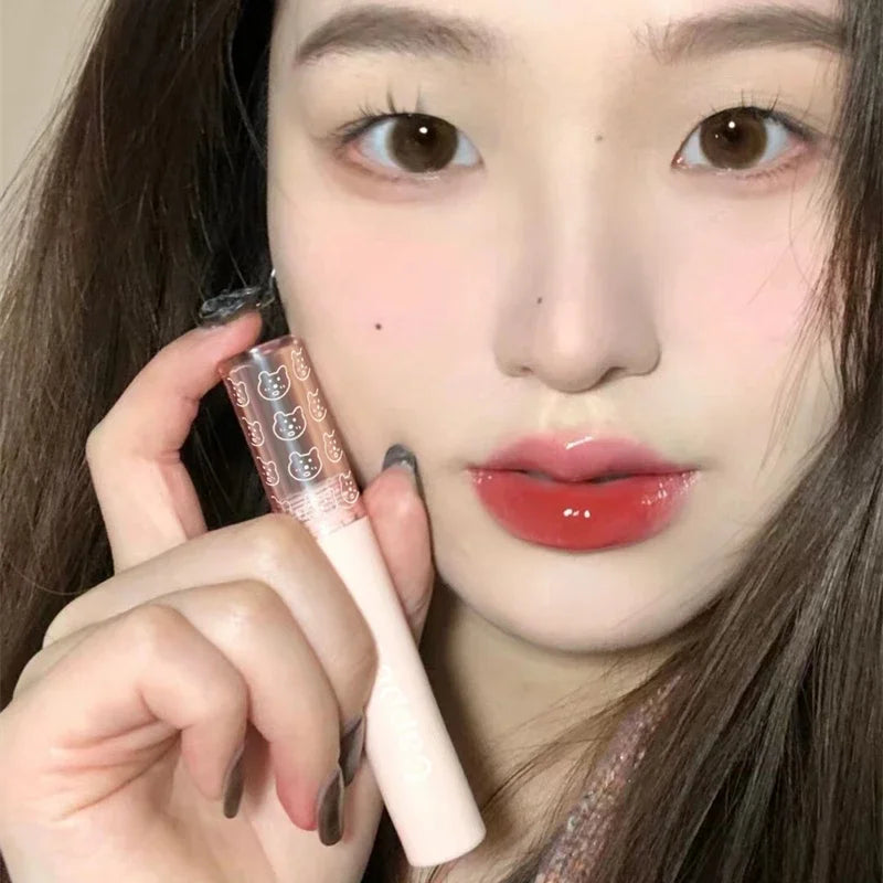 Mirror Water Lip Gloss – Cherry Pink Waterproof & Moisturizing Lip Gloss Qme