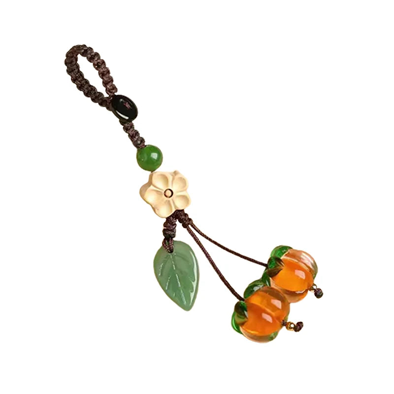 Glazed Persimmon Phone Chain – Retro Chinese Style Pendant Phone Chain Pendant Qst
