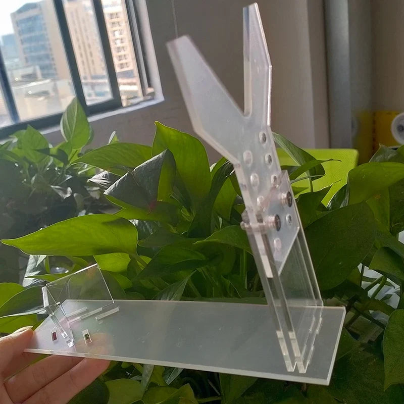 Clear Acrylic Hand Display Stand – 5-Gear Adjustable Rack Holder Figure Display Stand Qme