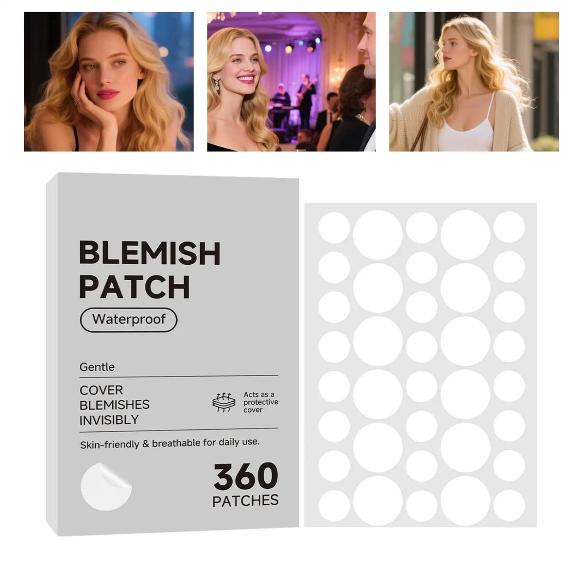 Hydrocolloid Acne Concealer Patches – Waterproof Spot Dots Acne Concealer Patch Qme